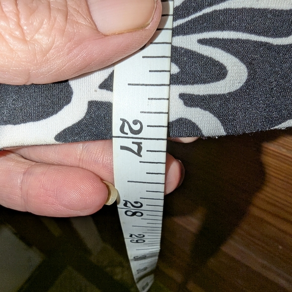 Worthington Ruffled Graphic Black and White Blouse - Picture 3 of 5